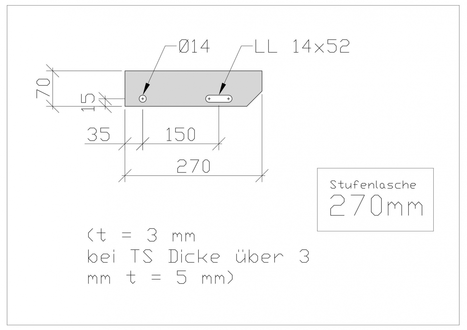 Gitterroststufe verzinkt 900x270mm Maschenweite 30x30mm